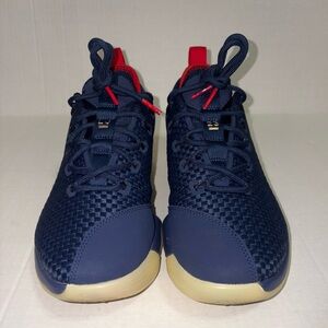 Men's Navy and Red Athletic Shoes
